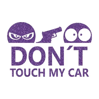 Polep vozidla SAMOLEPKA Dont touch my car 006 (87 - Ultra Metalic fialová) NA AUTO, NÁLEPKA, FÓLIE, POLEP, TUNING, VLASTNÍ TEXT, TISK, AUTOSAMOLEPKY.cz, POLEPY, OBRÁZEK, LOGO, SAMOLEPKY