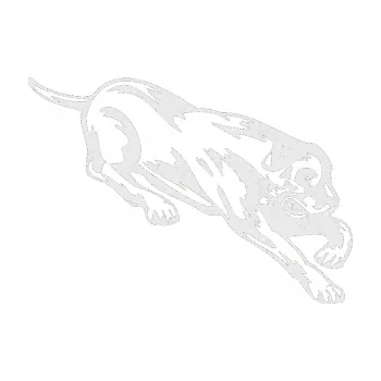 samolepka Pes 049 pravá (84 - Ultra Metalic bílá) SAMOLEPKA NA AUTO, NÁLEPKA, FÓLIE, POLEP, TUNING, VLASTNÍ TEXT, TISK, AUTOSAMOLEPKY.cz, POLEPY, OBRÁZEK, LOGO, 3D STICKERS