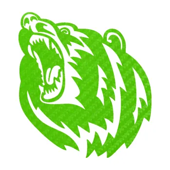 Samolepící dekorace SAMOLEPKA Medvěd 008 levá (58 - 3D karbon zelený kawasaki) NA AUTO, NÁLEPKA, FÓLIE, POLEP, TUNING, VLASTNÍ TEXT, TISK, AUTOSAMOLEPKY.cz, POLEPY, OBRÁZEK, LOGO, SAMOLEPKY