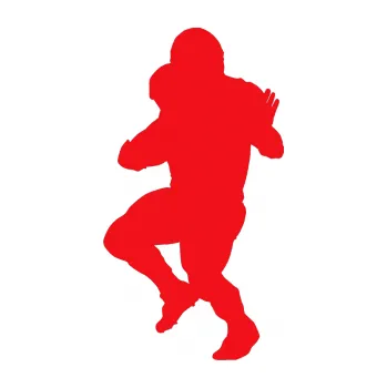 Polep vozidla SAMOLEPKA Americký fotbal 009 levá (10 - červená) NA AUTO, NÁLEPKA, FÓLIE, POLEP, TUNING, VLASTNÍ TEXT, TISK, AUTOSAMOLEPKY.cz, POLEPY, OBRÁZEK, LOGO, SAMOLEPKY