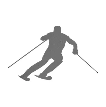 Samolepicí dekorace na vozidlo Lyžař 003 pravá (41 - grafitová metalíza) SAMOLEPKA NA AUTO, NÁLEPKA, FÓLIE, POLEP, TUNING, VLASTNÍ TEXT, TISK, AUTOSAMOLEPKY.cz, POLEPY, OBRÁZEK, LOGO, 3D STICKERS