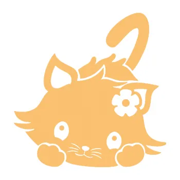 Samolepící dekorace SAMOLEPKA Kočka 012 levá (08 - béžová) NA AUTO, NÁLEPKA, FÓLIE, POLEP, TUNING, VLASTNÍ TEXT, TISK, AUTOSAMOLEPKY.cz, POLEPY, OBRÁZEK, LOGO, SAMOLEPKY