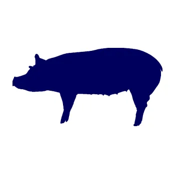 Samolepící dekorace SAMOLEPKA Prase 002 levá (23 - tmavě modrá) NA AUTO, NÁLEPKA, FÓLIE, POLEP, TUNING, VLASTNÍ TEXT, TISK, AUTOSAMOLEPKY.cz, POLEPY, OBRÁZEK, LOGO, SAMOLEPKY