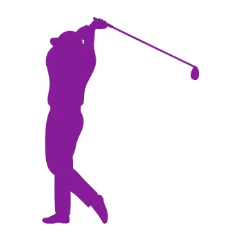 Polep vozidla SAMOLEPKA Golfista 004 levá (14 - fialová) NA AUTO, NÁLEPKA, FÓLIE, POLEP, TUNING, VLASTNÍ TEXT, TISK, AUTOSAMOLEPKY.cz, POLEPY, OBRÁZEK, LOGO, SAMOLEPKY