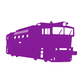 Polep vozidla SAMOLEPKA Lokomotiva 001 pravá (14 - fialová) NA AUTO, NÁLEPKA, FÓLIE, POLEP, TUNING, VLASTNÍ TEXT, TISK, AUTOSAMOLEPKY.cz, POLEPY, OBRÁZEK, LOGO, SAMOLEPKY