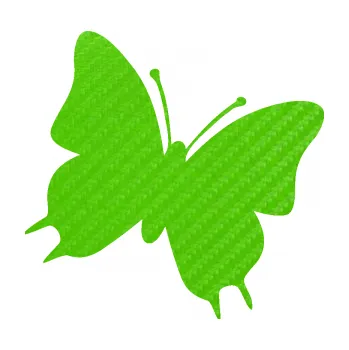 Samolepící dekorace SAMOLEPKA Motýl 007 pravá (58 - 3D karbon zelený kawasaki) NA AUTO, NÁLEPKA, FÓLIE, POLEP, TUNING, VLASTNÍ TEXT, TISK, AUTOSAMOLEPKY.cz, POLEPY, OBRÁZEK, LOGO, SAMOLEPKY