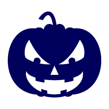 Samolepící dekorace Halloween 016 levá dýně (23 - tmavě modrá) SAMOLEPKA NA AUTO, NÁLEPKA, FÓLIE, POLEP, TUNING, VLASTNÍ TEXT, TISK, AUTOSAMOLEPKY.cz, POLEPY, OBRÁZEK, LOGO, 3D STICKERS