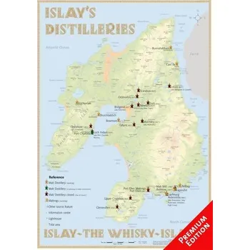 Whisky Distilleries Islay - Poster 42x60cm - Premium Edition - Hirst, Rüdiger Jörg