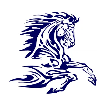 Samolepící dekorace SAMOLEPKA Kůň 074 pravá (23 - tmavě modrá) NA AUTO, NÁLEPKA, FÓLIE, POLEP, TUNING, VLASTNÍ TEXT, TISK, AUTOSAMOLEPKY.cz, POLEPY, OBRÁZEK, LOGO, SAMOLEPKY