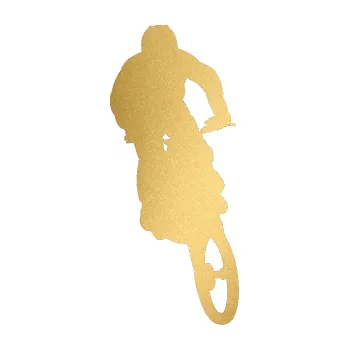 Samolepící dekorace Motorka 013 pravá motokros (43 - zlatá metalíza) SAMOLEPKA NA AUTO, NÁLEPKA, FÓLIE, POLEP, TUNING, VLASTNÍ TEXT, TISK, AUTOSAMOLEPKY.cz, POLEPY, OBRÁZEK, LOGO, 3D STICKERS