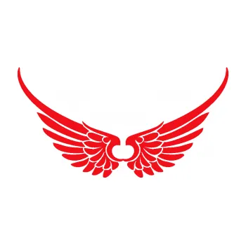 Samolepící dekorace SAMOLEPKA Křídla 008 (10 - červená) NA AUTO, NÁLEPKA, FÓLIE, POLEP, TUNING, VLASTNÍ TEXT, TISK, AUTOSAMOLEPKY.cz, POLEPY, OBRÁZEK, LOGO, SAMOLEPKY