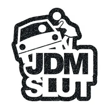 Autodoplněk Samolepka na auto JDM Slut 002 (85 - Ultra Metalic černá) NÁLEPKA, FÓLIE, POLEPY, TUNING, VLASTNÍ TEXT, TISK, AUTOSAMOLEPKY.cz, SAMOLEPKY, OBRÁZEK, LOGO, VÝROBA, PRODEJ