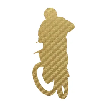 Samolepící dekorace SAMOLEPKA Motorka 018 levá motokros (59 - 3D karbon zlatý) NA AUTO, NÁLEPKA, FÓLIE, POLEP, TUNING, VLASTNÍ TEXT, TISK, AUTOSAMOLEPKY.cz, POLEPY, OBRÁZEK, LOGO, SAMOLEPKY