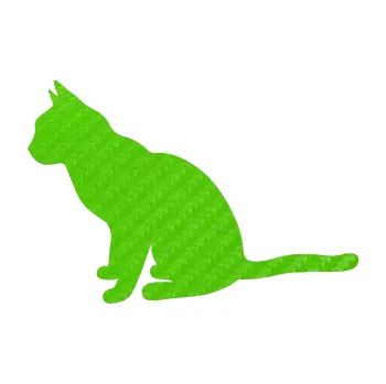 Samolepící dekorace SAMOLEPKA Kočka 008 levá (58 - 3D karbon zelený kawasaki) NA AUTO, NÁLEPKA, FÓLIE, POLEP, TUNING, VLASTNÍ TEXT, TISK, AUTOSAMOLEPKY.cz, POLEPY, OBRÁZEK, LOGO, SAMOLEPKY