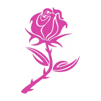 Samolepící dekorace SAMOLEPKA Růže 002 pravá (16 - růžová) NA AUTO, NÁLEPKA, FÓLIE, POLEP, TUNING, VLASTNÍ TEXT, TISK, AUTOSAMOLEPKY.cz, POLEPY, OBRÁZEK, LOGO, SAMOLEPKY