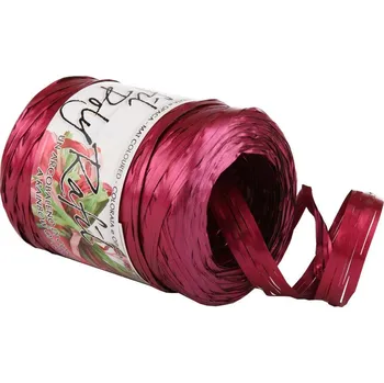 Stuha Poly Rafia standard, 200 m, met. vínová 6802/47, lýko