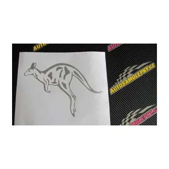 Samolepící dekorace SAMOLEPKA Klokan 004 levá (17 - šedá) NA AUTO, NÁLEPKA, FÓLIE, POLEP, TUNING, VLASTNÍ TEXT, TISK, AUTOSAMOLEPKY.cz, POLEPY, OBRÁZEK, LOGO, SAMOLEPKY