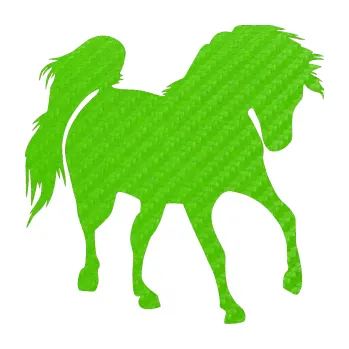 Samolepící dekorace SAMOLEPKA Kůň 032 pravá (58 - 3D karbon zelený kawasaki) NA AUTO, NÁLEPKA, FÓLIE, POLEP, TUNING, VLASTNÍ TEXT, TISK, AUTOSAMOLEPKY.cz, POLEPY, OBRÁZEK, LOGO, SAMOLEPKY