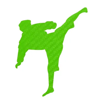 Polep vozidla SAMOLEPKA Karate 009 pravá (58 - 3D karbon zelený kawasaki) NA AUTO, NÁLEPKA, FÓLIE, POLEP, TUNING, VLASTNÍ TEXT, TISK, AUTOSAMOLEPKY.cz, POLEPY, OBRÁZEK, LOGO, SAMOLEPKY