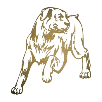 Polep vozidla SAMOLEPKA Pes 020 levá (64 - škrábaný kov zlatý) NA AUTO, NÁLEPKA, FÓLIE, POLEP, TUNING, VLASTNÍ TEXT, TISK, AUTOSAMOLEPKY.cz, POLEPY, OBRÁZEK, LOGO, SAMOLEPKY