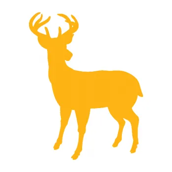 Samolepící dekorace Jelen 004 levá (21 - světle oranžová) SAMOLEPKA NA AUTO, NÁLEPKA, FÓLIE, POLEP, TUNING, VLASTNÍ TEXT, TISK, AUTOSAMOLEPKY.cz, POLEPY, OBRÁZEK, LOGO, 3D STICKERS