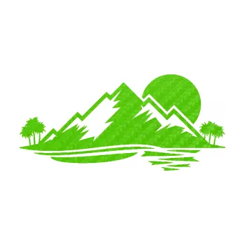 Samolepící dekorace Krajina hory 004 pravá (58 - 3D karbon zelený kawasaki) SAMOLEPKA NA AUTO, NÁLEPKA, FÓLIE, POLEP, TUNING, VLASTNÍ TEXT, TISK, AUTOSAMOLEPKY.cz, POLEPY, OBRÁZEK, LOGO, 3D STICKERS