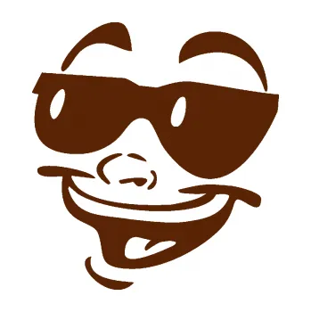 Samolepící dekorace SAMOLEPKA Obličej 005 levá veselý s brýlemi (15 - hnědá) NA AUTO, NÁLEPKA, FÓLIE, POLEP, TUNING, VLASTNÍ TEXT, TISK, AUTOSAMOLEPKY.cz, POLEPY, OBRÁZEK, LOGO, SAMOLEPKY