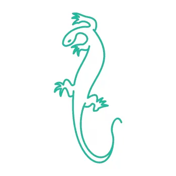 Samolepící dekorace Ještěrka 005 levá (25 - tyrkysová) SAMOLEPKA NA AUTO, NÁLEPKA, FÓLIE, POLEP, TUNING, VLASTNÍ TEXT, TISK, AUTOSAMOLEPKY.cz, POLEPY, OBRÁZEK, LOGO, 3D STICKERS