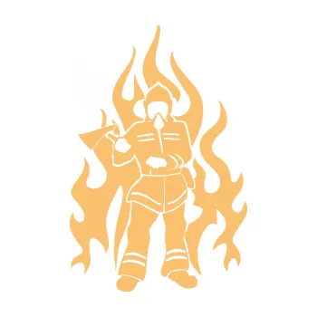 Samolepící dekorace SAMOLEPKA Hasič 008 levá (08 - béžová) NA AUTO, NÁLEPKA, FÓLIE, POLEP, TUNING, VLASTNÍ TEXT, TISK, AUTOSAMOLEPKY.cz, POLEPY, OBRÁZEK, LOGO, SAMOLEPKY