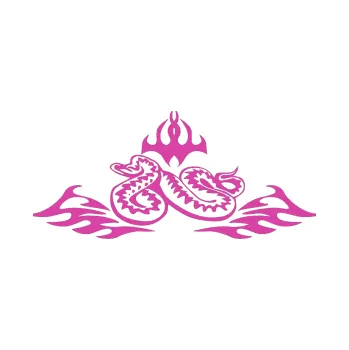 Samolepicí dekorace na vozidlo Animal flames 070 levá zmije (16 - růžová) SAMOLEPKA NA AUTO, NÁLEPKA, FÓLIE, POLEP, TUNING, VLASTNÍ TEXT, TISK, AUTOSAMOLEPKY.cz, POLEPY, OBRÁZEK, LOGO, 3D STICKERS