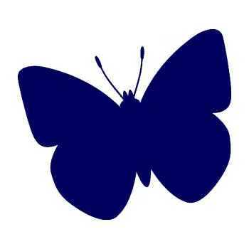 Samolepící dekorace SAMOLEPKA Motýl 011 levá (23 - tmavě modrá) NA AUTO, NÁLEPKA, FÓLIE, POLEP, TUNING, VLASTNÍ TEXT, TISK, AUTOSAMOLEPKY.cz, POLEPY, OBRÁZEK, LOGO, SAMOLEPKY