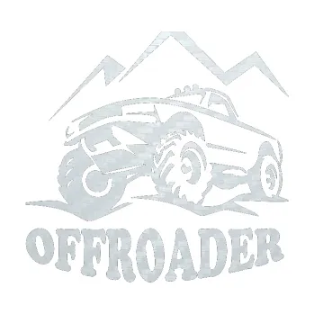 Polep vozidla SAMOLEPKA 4x4 Offroader levá (51 - 3D karbon bílý) NA AUTO, NÁLEPKA, FÓLIE, POLEP, TUNING, VLASTNÍ TEXT, TISK, AUTOSAMOLEPKY.cz, POLEPY, OBRÁZEK, LOGO, SAMOLEPKY