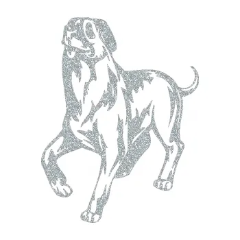 samolepka Pes 047 levá (91 - Ultra Metalic stříbrná metalíza) SAMOLEPKA NA AUTO, NÁLEPKA, FÓLIE, POLEP, TUNING, VLASTNÍ TEXT, TISK, AUTOSAMOLEPKY.cz, POLEPY, OBRÁZEK, LOGO, 3D STICKERS