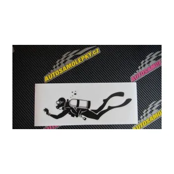 Polep vozidla SAMOLEPKA Potápěč 011 levá (17 - šedá) NA AUTO, NÁLEPKA, FÓLIE, POLEP, TUNING, VLASTNÍ TEXT, TISK, AUTOSAMOLEPKY.cz, POLEPY, OBRÁZEK, LOGO, SAMOLEPKY