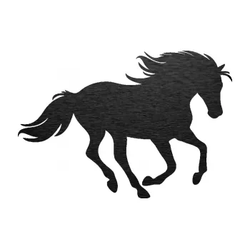 Samolepící dekorace SAMOLEPKA Kůň 071 pravá běžící (63 - škrábaný kov černý) NA AUTO, NÁLEPKA, FÓLIE, POLEP, TUNING, VLASTNÍ TEXT, TISK, AUTOSAMOLEPKY.cz, POLEPY, OBRÁZEK, LOGO, SAMOLEPKY