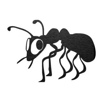 Samolepící dekorace SAMOLEPKA Mravenec 001 levá (63 - škrábaný kov černý) NA AUTO, NÁLEPKA, FÓLIE, POLEP, TUNING, VLASTNÍ TEXT, TISK, AUTOSAMOLEPKY.cz, POLEPY, OBRÁZEK, LOGO, SAMOLEPKY