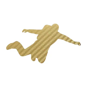 Samolepicí dekorace na vozidlo Parašutista 001 pravá (59 - 3D karbon zlatý) SAMOLEPKA NA AUTO, NÁLEPKA, FÓLIE, POLEP, TUNING, VLASTNÍ TEXT, TISK, AUTOSAMOLEPKY.cz, POLEPY, OBRÁZEK, LOGO, 3D STICKERS