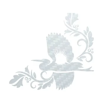 Samolepící dekorace SAMOLEPKA Květina dekor 004 levá s ptáčkem (51 - 3D karbon bílý) NA AUTO, NÁLEPKA, FÓLIE, POLEP, TUNING, VLASTNÍ TEXT, TISK, AUTOSAMOLEPKY.cz, POLEPY, OBRÁZEK, LOGO, SAMOLEPKY