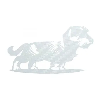 Polep vozidla SAMOLEPKA Pes 133 pravá drsnosrstý jezevčík (51 - 3D karbon bílý) NA AUTO, NÁLEPKA, FÓLIE, POLEP, TUNING, VLASTNÍ TEXT, TISK, AUTOSAMOLEPKY.cz, POLEPY, OBRÁZEK, LOGO, SAMOLEPKY