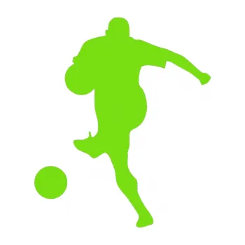 Samolepicí dekorace na vozidlo Fotbalista 024 levá (04 - zelená kawasaki) SAMOLEPKA NA AUTO, NÁLEPKA, FÓLIE, POLEP, TUNING, VLASTNÍ TEXT, TISK, AUTOSAMOLEPKY.cz, POLEPY, OBRÁZEK, LOGO, 3D STICKERS