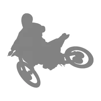 Samolepící dekorace SAMOLEPKA Motorka 034 levá motokros (17 - šedá) NA AUTO, NÁLEPKA, FÓLIE, POLEP, TUNING, VLASTNÍ TEXT, TISK, AUTOSAMOLEPKY.cz, POLEPY, OBRÁZEK, LOGO, SAMOLEPKY