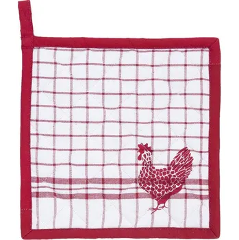 Chňapka Clayre & Eef - Podložka pod hrnec nebo chňapka COUNTRY SIDE CHICKEN - 20*20 cm