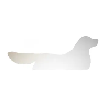 Polep vozidla SAMOLEPKA Pes 111 pravá Retrívr (82 - odrazková reflexní bílá) NA AUTO, NÁLEPKA, FÓLIE, POLEP, TUNING, VLASTNÍ TEXT, TISK, AUTOSAMOLEPKY.cz, POLEPY, OBRÁZEK, LOGO, SAMOLEPKY