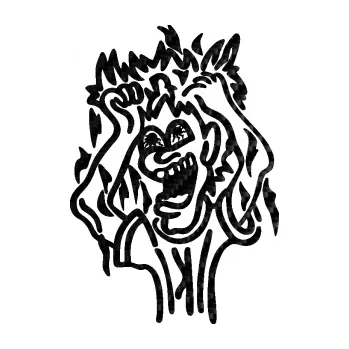 Samolepicí dekorace na vozidlo Crazy man levá (50 - 3D karbon černý) SAMOLEPKA NA AUTO, NÁLEPKA, FÓLIE, POLEP, TUNING, VLASTNÍ TEXT, TISK, AUTOSAMOLEPKY.cz, POLEPY, OBRÁZEK, LOGO, 3D STICKERS