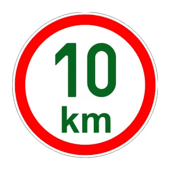 samolepka Maximální rychlost 10km - nejvyšší konstrukční rychlost (20 - tmavě zelená) SAMOLEPKA NA AUTO, NÁLEPKA, FÓLIE, POLEP, TUNING, VLASTNÍ TEXT, TISK, AUTOSAMOLEPKY.cz, POLEPY, OBRÁZEK, LOGO, 3D STICKERS