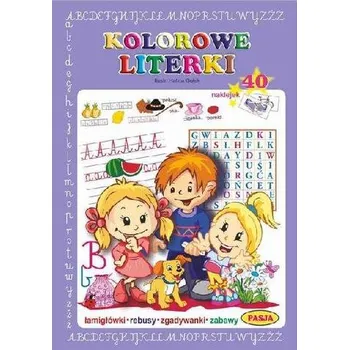 Kolorowe literki. Książeczka edukacyjna + 40 naklejek - Gołek Halina