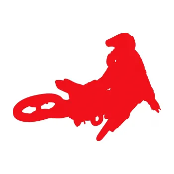 Samolepící dekorace SAMOLEPKA Motorka 028 pravá motokros (10 - červená) NA AUTO, NÁLEPKA, FÓLIE, POLEP, TUNING, VLASTNÍ TEXT, TISK, AUTOSAMOLEPKY.cz, POLEPY, OBRÁZEK, LOGO, SAMOLEPKY