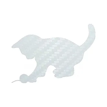 Samolepící dekorace SAMOLEPKA Kočka 002 levá (51 - 3D karbon bílý) NA AUTO, NÁLEPKA, FÓLIE, POLEP, TUNING, VLASTNÍ TEXT, TISK, AUTOSAMOLEPKY.cz, POLEPY, OBRÁZEK, LOGO, SAMOLEPKY