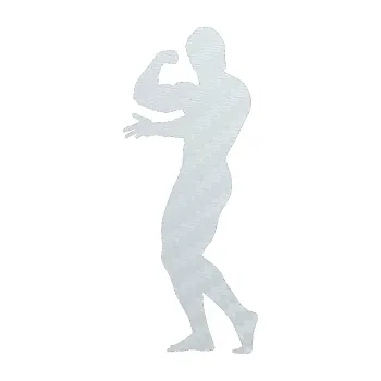 Polep vozidla SAMOLEPKA Kulturista 001 levá (51 - 3D karbon bílý) NA AUTO, NÁLEPKA, FÓLIE, POLEP, TUNING, VLASTNÍ TEXT, TISK, AUTOSAMOLEPKY.cz, POLEPY, OBRÁZEK, LOGO, SAMOLEPKY