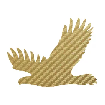 Samolepící dekorace Dravec na sklo 004 levá (59 - 3D karbon zlatý) SAMOLEPKA NA AUTO, NÁLEPKA, FÓLIE, POLEP, TUNING, VLASTNÍ TEXT, TISK, AUTOSAMOLEPKY.cz, POLEPY, OBRÁZEK, LOGO, 3D STICKERS